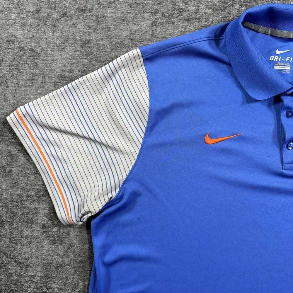 Nike Dri-Fit Men's‎ Size XXL Boise State Broncos Striped Short Sleeve Polo Shirt